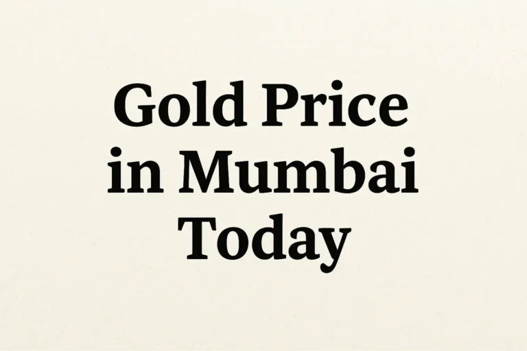 Gold Price in Mumbai Today