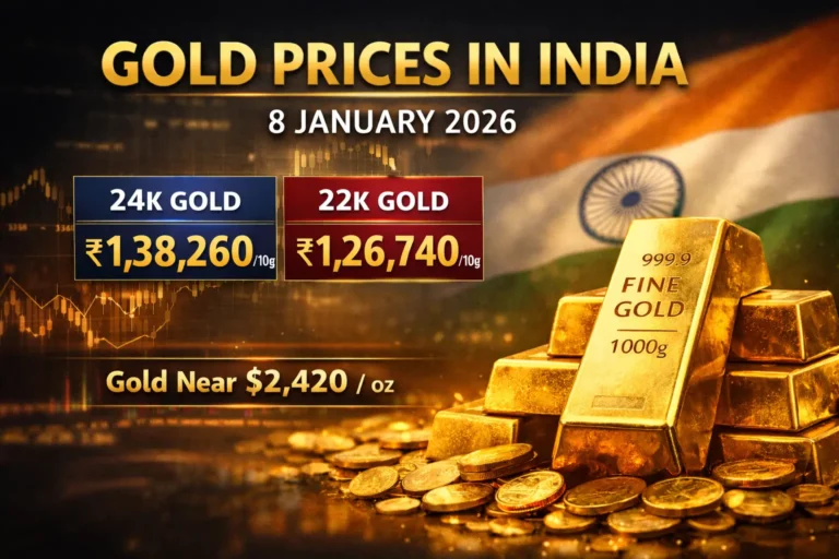 Gold prices in India, 8 January 2026