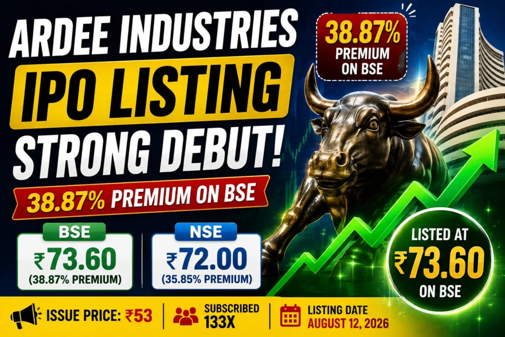 Current image: Ardee Industries IPO Listing Today