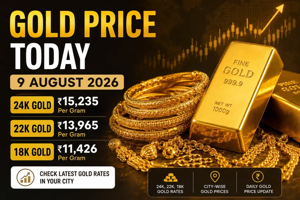 Gold Price Today 9 August 2026