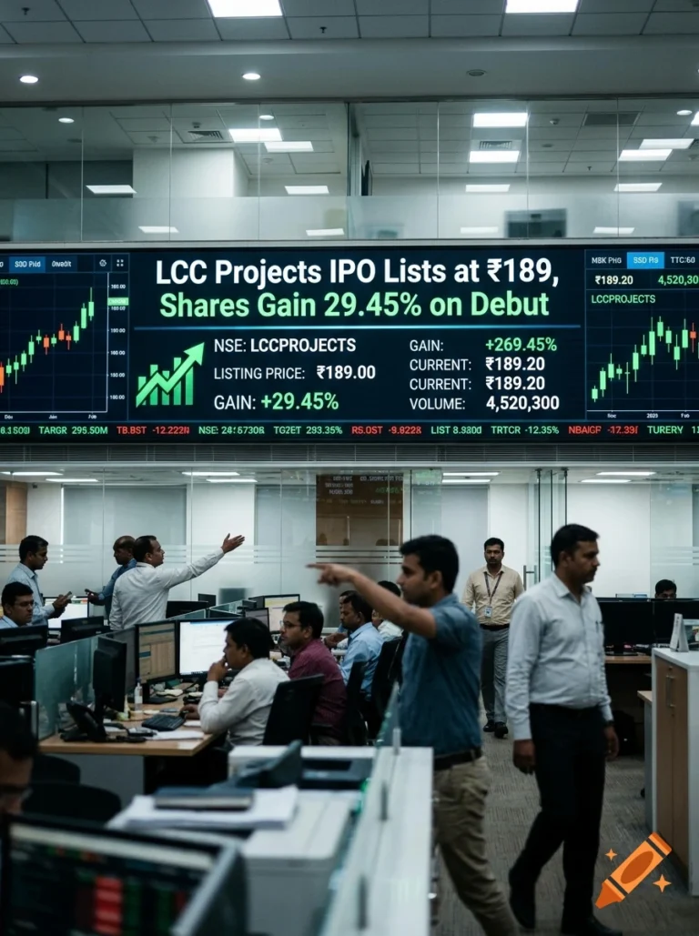 LCC Projects IPO Lists at ₹189, Shares Gain 29.45% on Debut